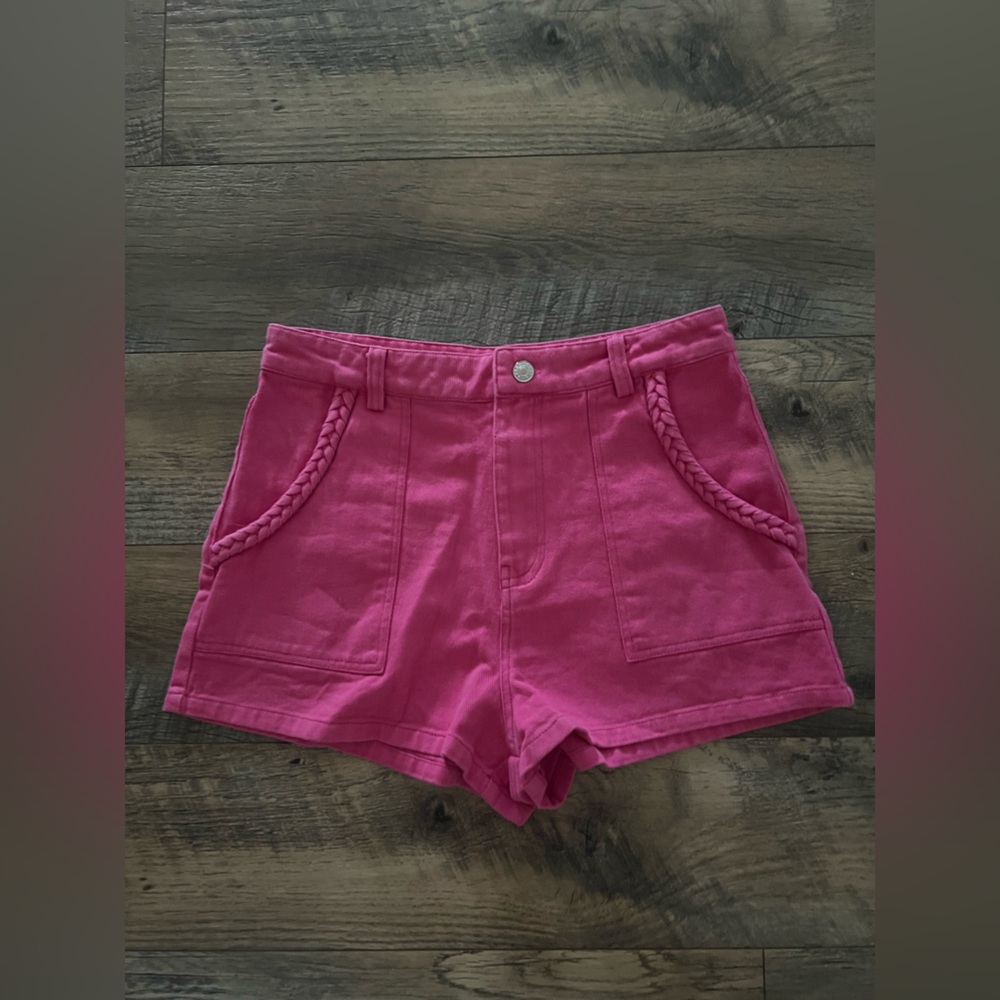 High-Rise Pink Women's Shorts - Picture 6 of 11